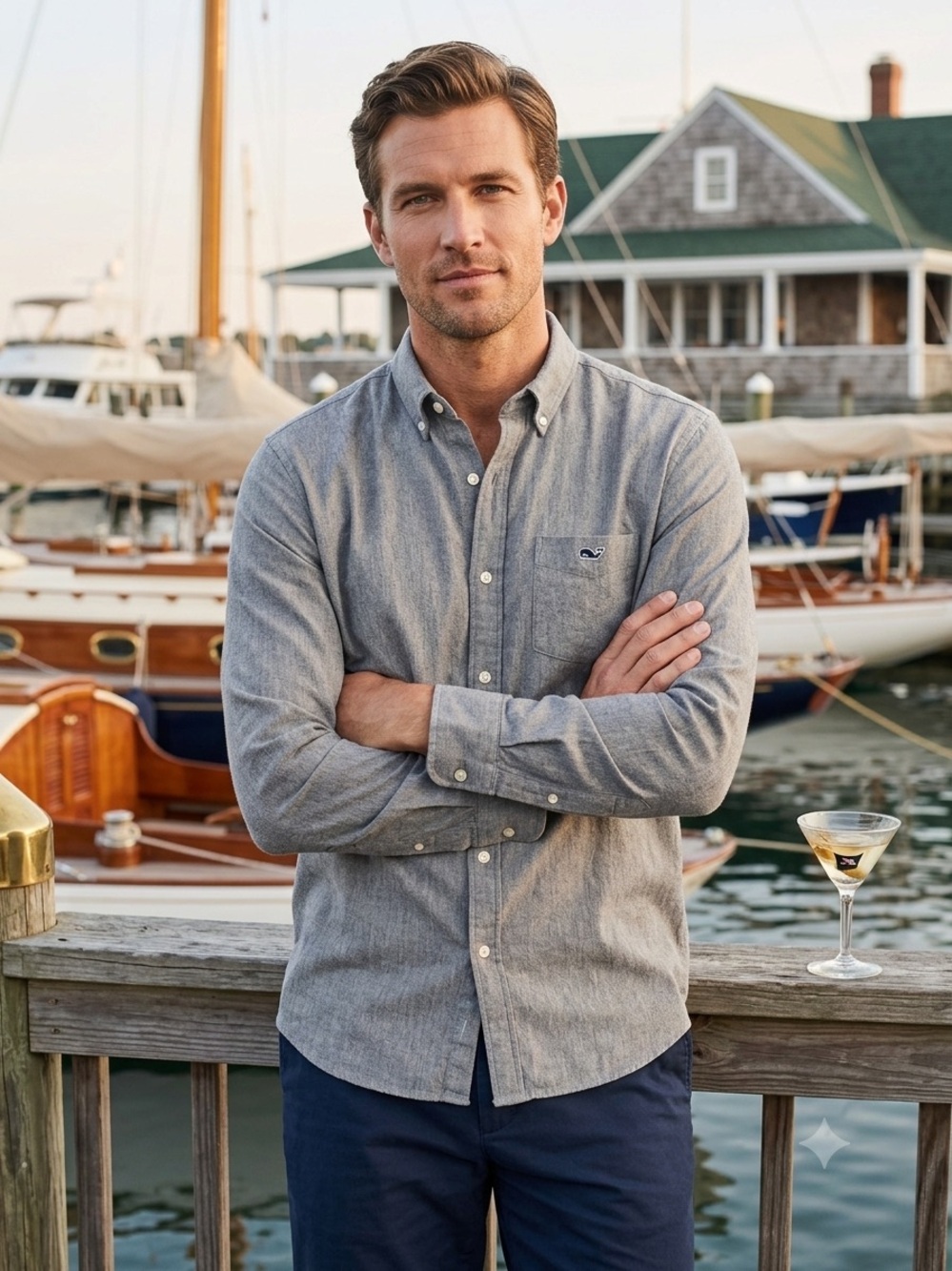 Vineyard Vines Grey Button-Down Shirt